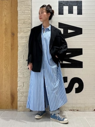 23SS大人気完売品【極美品】ヌキテパ エンブロイダリーシャツワンピース 袖刺繍 極美品✨ヌキテパ ジャガードエンブロイダリードレス 刺繍