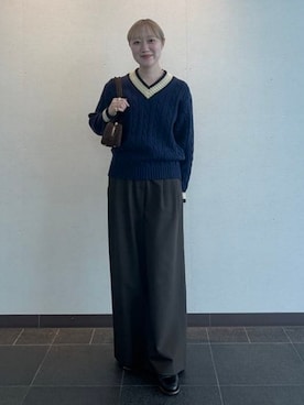 「SLOANE（スローン）のアイテム」を使った、Demi-Luxe BEAMSさん（レディース・158cm）の秋コーディネート