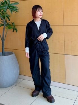 「アイテム（つなぎ/オールインワン）」を使った、Demi-Luxe BEAMSさん（レディース・163cm）の秋コーディネート