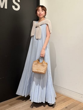 「アイテム（カーディガン/ボレロ）」を使った、Demi-Luxe BEAMSさん（レディース・155cm）の夏コーディネート