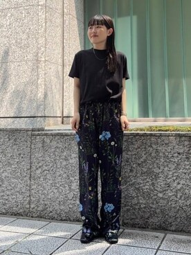 「TICCA(ティッカ)のアイテム(パンツ)」を使った、Demi-Luxe BEAMSさん(レディース・159cm)の夏コーディネート