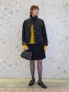 「GIANNI CHIARINI（ジャンニ キアリーニ）のGIANNI CHIARINI / ALIFA レザーショルダーバッグ S（ショルダーバッグ、ブラック系）」を使った、Demi-Luxe BEAMSさん（レディース・158cm）の秋コーディネート
