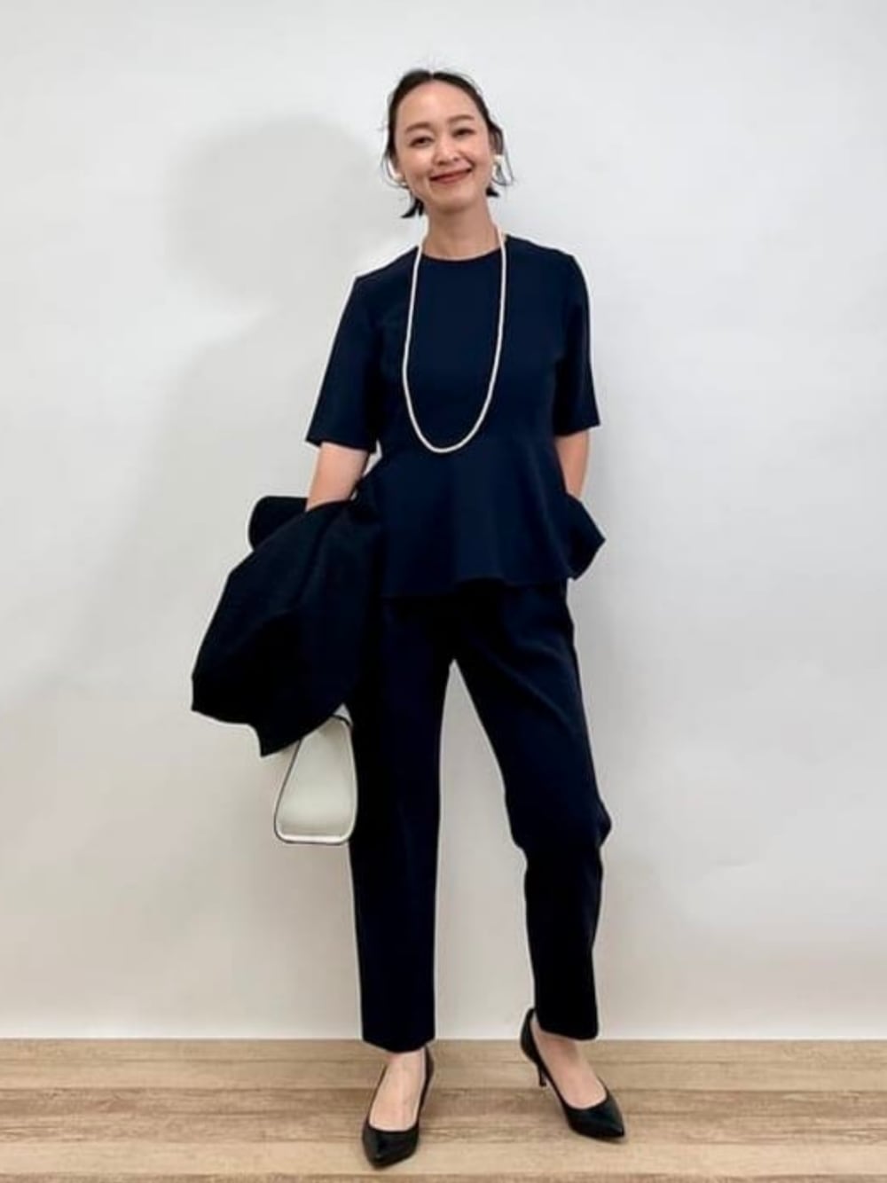 Demi-Luxe BEAMS トリアセ ペプラム ハーフスリーブ プルオーバー Amazon | [デミルクスビームス] S/Sシャツ・ブラウス トリアセ