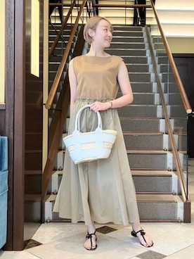 「EFFE BEAMS（エッフェビームス）のアイテム」を使った、Demi-Luxe BEAMSさん（レディース・165cm）の夏コーディネート