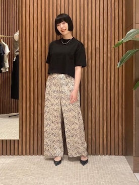 「花柄パンツ」｜Demi-Luxe BEAMSさん（レディース・158cm）の夏コーディネート