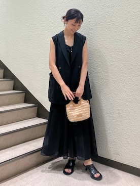 「ジレ」｜Demi-Luxe BEAMSさん（レディース・163cm）の夏コーディネート
