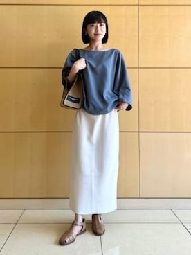 「GIANNI CHIARINI（ジャンニ キアリーニ）のアイテム（トートバッグ）」を使った、Demi-Luxe BEAMSさん（レディース・153cm）の秋コーディネート