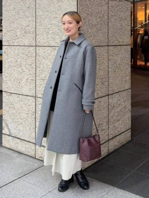 セール】AK+1 / ボンディング コート（ステンカラーコート）｜Demi