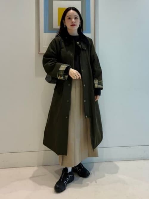 別注】BARBOUR / BURGHLEY ロングコート（ステンカラーコート