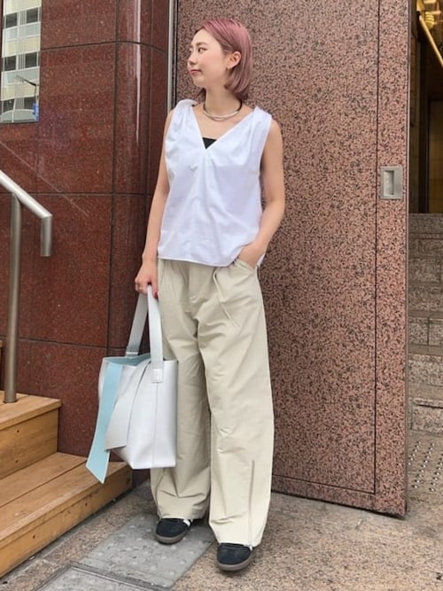 ブラウス シャツ AK+1 / コットン ツイストショルダー ブラウス「手洗い可」 レディース Demi-Luxe BEAMS ブラウス シャツ AK+1 / コットン ツイスト