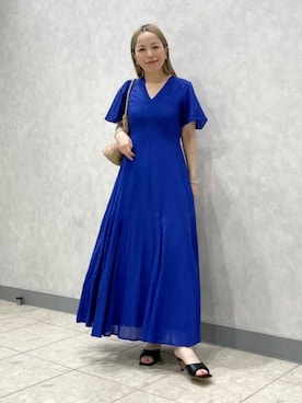「Demi-Luxe BEAMS（デミルクス ビームス）のDemi-Luxe BEAMS / スクエアパフサンダル .M（Sandals、ブラック系）」を使った、Demi-Luxe BEAMSさん（レディース・164cm）の春コーディネート