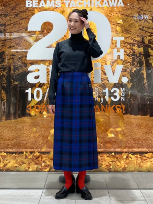 別注】O'NEIL OF DUBLIN / ウール ナローベルト ロング キルトスカート