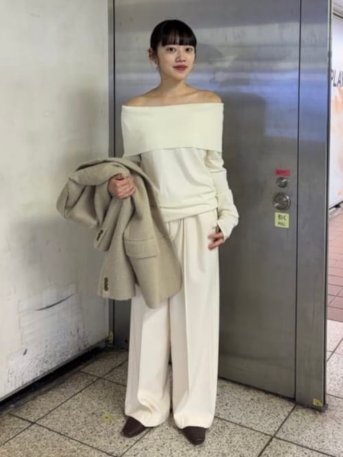 ウールライク イージーパンツ［手洗い可］（その他パンツ）｜Demi-Luxe