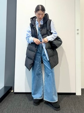 「アイテム（ダウンベスト）」を使った、Demi-Luxe BEAMSさん（レディース・168cm）の秋コーディネート