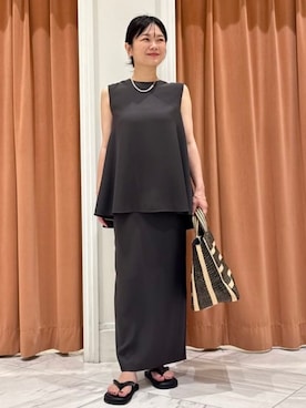「トングサンダル」｜「アイテム（アクセサリー）」を使った、Demi-Luxe BEAMSさん（レディース・160cm）の夏コーディネート
