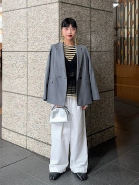 2ボタン ダブルブレスト ジャケットを使った人気ファッション