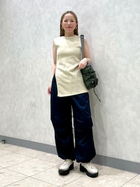 「NOMADIS（ノマディス）のアイテム」を使った、Demi-Luxe BEAMSさん（レディース・158cm）の夏コーディネート