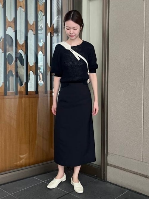 Demi-Luxe BEAMS ダブルクロスベイカースカート/ブラック/34 Demi-Luxe BEAMS（デミルクス ビームス）の「Demi-Luxe BEAMS