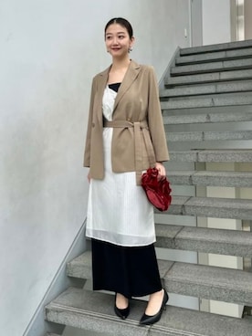 「アイテム（テーラードジャケット）」を使った、Demi-Luxe BEAMSさん（レディース・173cm）の秋コーディネート