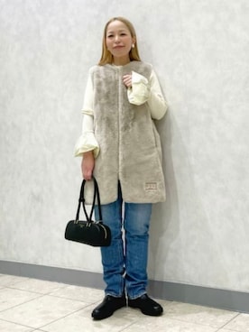 「アイテム（イヤリング）」を使った、Demi-Luxe BEAMSさん（レディース・158cm）の冬コーディネート