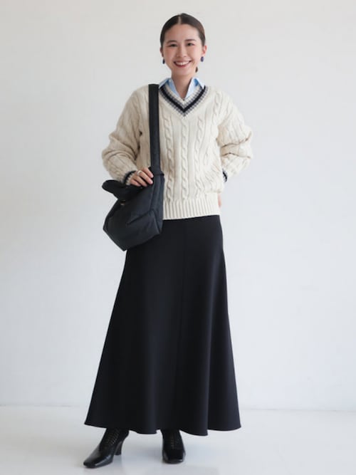 SLOANE チルデンVネック 黒 別注】SLOANE / 5ゲージ チルデン Vネック