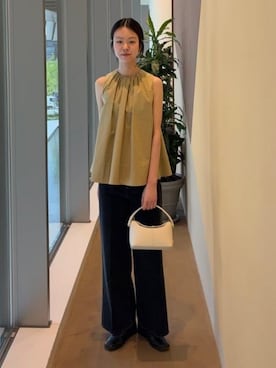 「upperhights（アッパーハイツ）のアイテム（パンツ）」を使った、Demi-Luxe BEAMSさん（レディース・176cm）の夏コーディネート