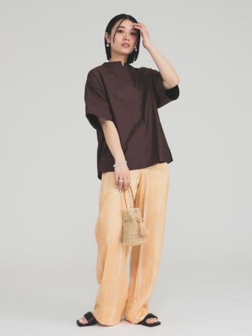 Demi-Luxe BEAMS - 美品✨デミルクスビームス スキッパー シャツ ブラウス ゆったり ストライプ セール】ドロップショルダー スキッパーシャツ（シャツ/ブラウス