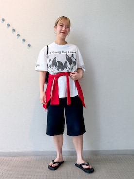 「upperhights（アッパーハイツ）のアイテム」を使った、Demi-Luxe BEAMSさん（レディース・160cm）の夏コーディネート