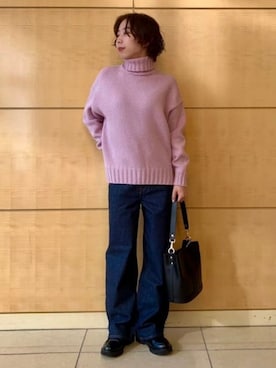 「SLOANE（スローン）のアイテム」を使った、Demi-Luxe BEAMSさん（レディース・159cm）の冬コーディネート