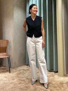 「upperhights（アッパーハイツ）のアイテム」を使った、Demi-Luxe BEAMSさん（レディース・162cm）の秋コーディネート