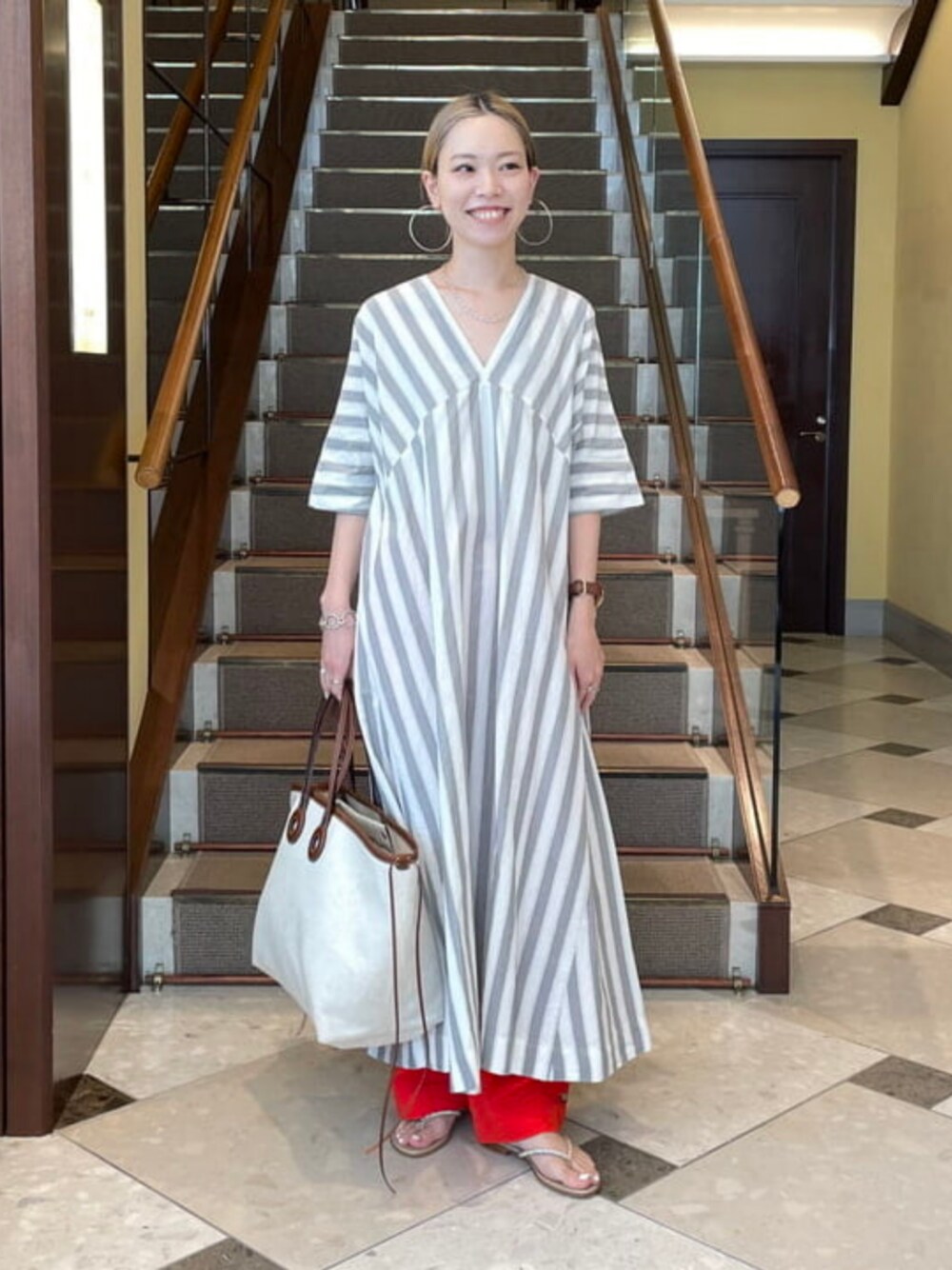Demi-Luxe BEAMS / コットンリネン ワンピースを使った人気