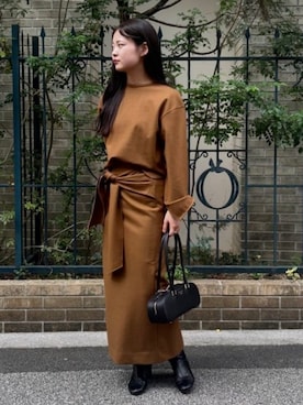 Demi-Luxe BEAMSさん（レディース・160cm）の冬コーディネート