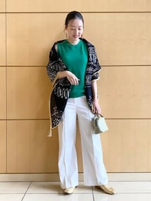 Demi-Luxe BEAMS / リネン混 畦編み ノースリーブを使った人気