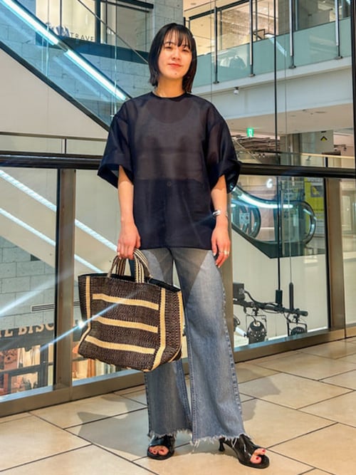 ブラウス シャツ AK+1 / シアーオーガンジー ブラウス「手洗い可」 レディース Demi-Luxe BEAMS ブラウス シャツ AK+1 / シアーオーガンジー