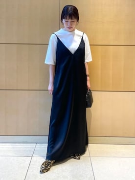 「キャミソールワンピ」｜Demi-Luxe BEAMSさん（レディース・159cm）の夏コーディネート