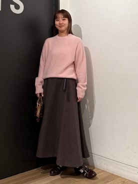 「ピンクニット」｜Demi-Luxe BEAMSさん（レディース・153cm）の秋コーディネート