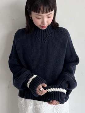 「ネイビー×ホワイト」｜Demi-Luxe BEAMSさん（レディース・155cm）の秋コーディネート