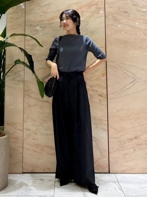 シンプル ボートネックニット .M（Tシャツ/カットソー）｜Demi-Luxe