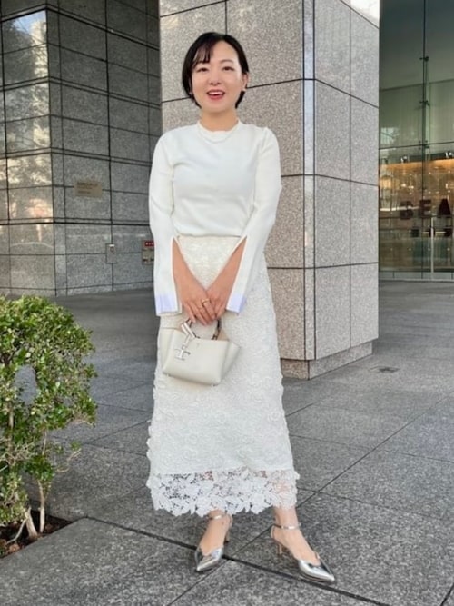 デサント ホワイトスカート グリーンアクセント DESCENTE デサント