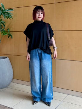 「ハイネックトップス」｜Demi-Luxe BEAMSさん（レディース・153cm）の秋コーディネート