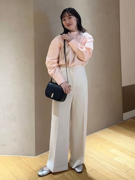 「シルバー」｜「アイテム（スラックス）」を使った、Demi-Luxe BEAMSさん（レディース・158cm）の冬コーディネート