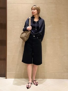 「upperhights（アッパーハイツ）のアイテム（パンツ）」を使った、Demi-Luxe BEAMSさん（レディース・169cm）の夏コーディネート