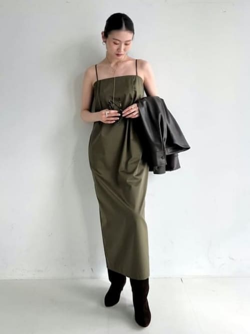 東原妙子 × Demi-Luxe BEAMS / ペプラム ジレ ネイビー36 秋始まりは