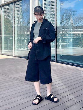 「ベルトサンダル」｜Demi-Luxe BEAMSさん（レディース・158cm）の冬コーディネート