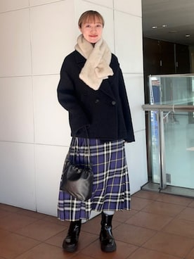 「アイテム（その他アウター、その他）」を使った、Demi-Luxe BEAMSさん（レディース・158cm）の冬コーディネート