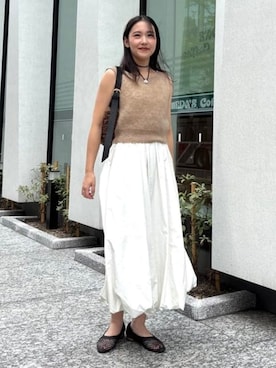 2点おまとめデミルクスビームス スキッパーシャツ バルーンスカート