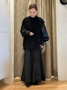 「EFFE BEAMS（エッフェビームス）のアイテム」を使った、Demi-Luxe BEAMSさん（レディース・151cm）の冬コーディネート