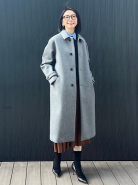 「アイテム（ステンカラーコート）」を使った、Demi-Luxe BEAMSさん（レディース・169cm）の秋コーディネート