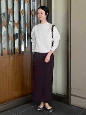 「アイテム（スカート）」を使った、Demi-Luxe BEAMSさん（レディース・176cm）の秋コーディネート
