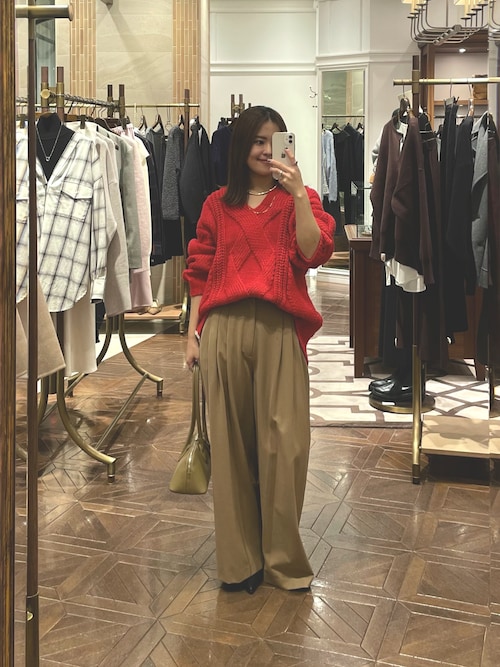 セール】ケーブルVニット（ニット/セーター）｜LOUNGEDRESS（ラウンジ